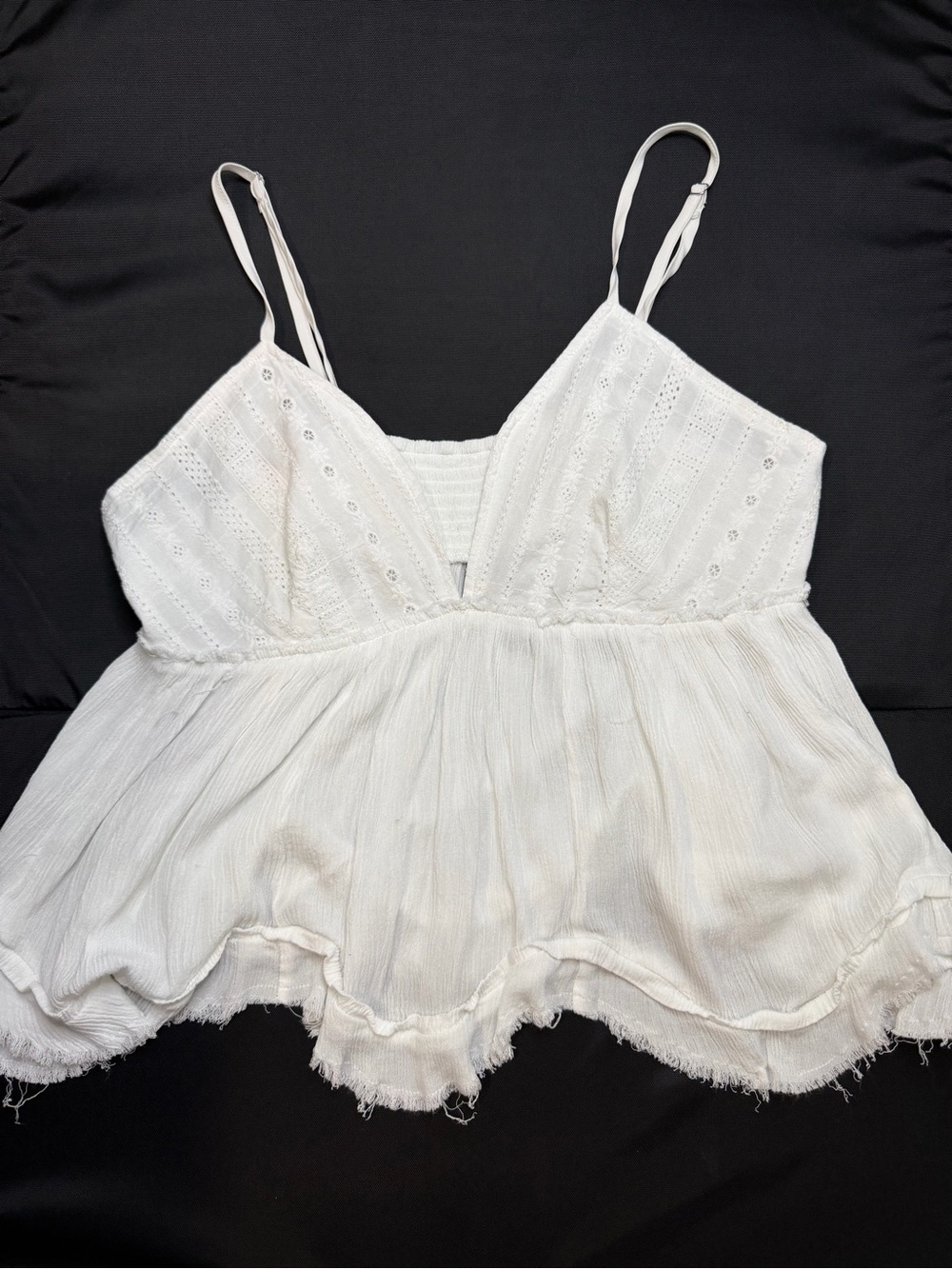 Daytrip White Eyelet Spaghetti Strap Camisole